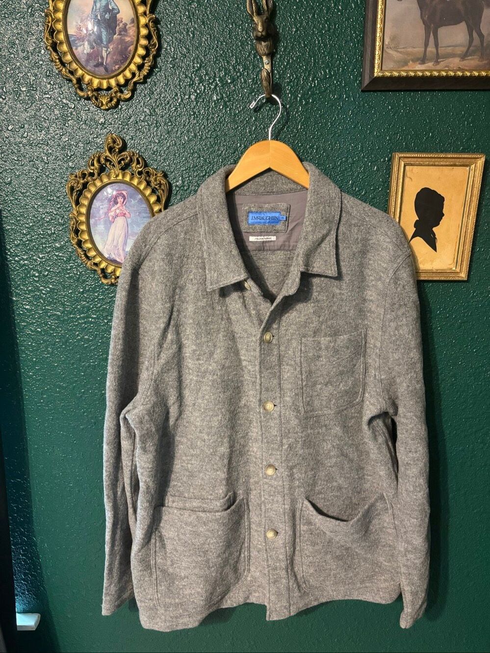 J.McLaughlin Men’s 100% Wool Weekender Jacket Sz XXL